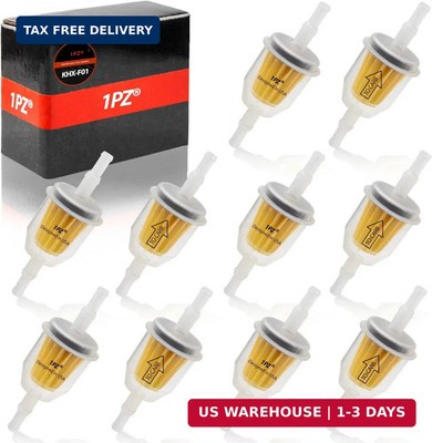 1PZ KHX-F01 Premium 1/4'' and 5/16'' inch Universal Fuel Filter Barbed Clear Repla