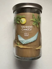 Yankee Candle SUN & SAND 20 oz. SIGNATURE 2-WICK JAR BEACH SCENT HTF