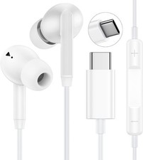 USB C Headphones for iPhone 17 16 15 Pro Max Plus iPad Pro USB C Wired Earbuds w