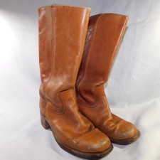 READ Frye Mens 9 D Brown Leather Campus Boots 26710 2563 FOR RESTORE REHAB