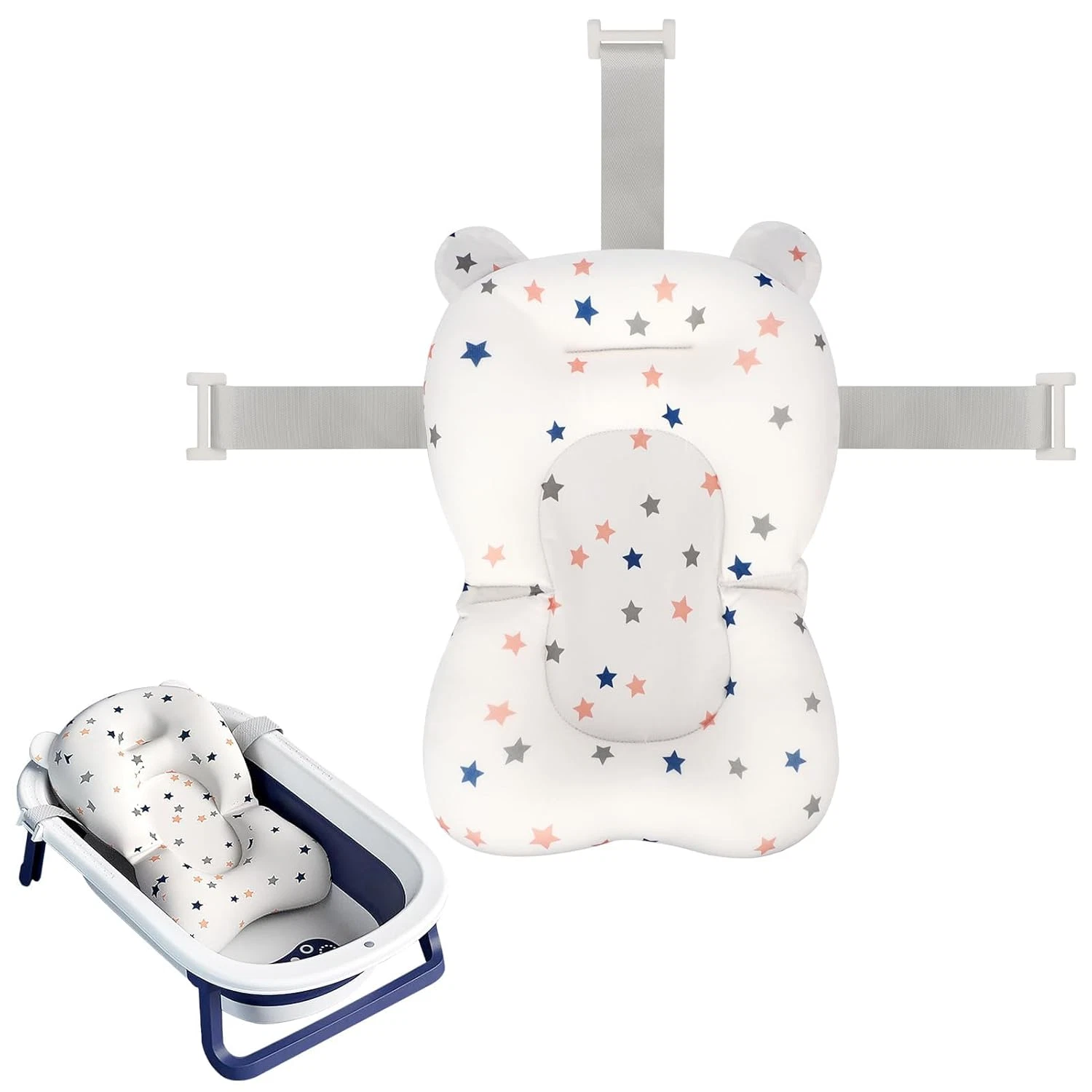 Baby Bath Seat Support Net Infant Bathing Seat Support Mat, Adjustable Comfortab
Opens in a new wind