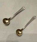 2 VINTAGE STERLING SILVER 925 , FAIRFAX DUNGIN GORHAM SALT CELAR SPOONS, 2 3/8”