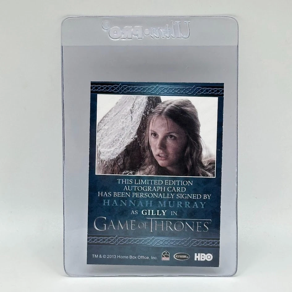 2014 Spiel Of Thrones Staffel 3 Blau Limitierte Hannah Murray As Gilly Autogramm - Bild 2 von 2