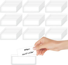 100Pcs Label Holder Self Adhesive Clear Pocket 3X1 Inch Clear Plastic Shelf Tag