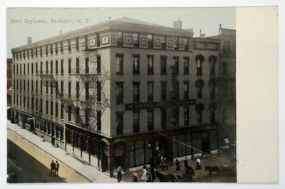 Hotel Eggleston Rochester NY Vintage Lithograph Postcard Divided Back