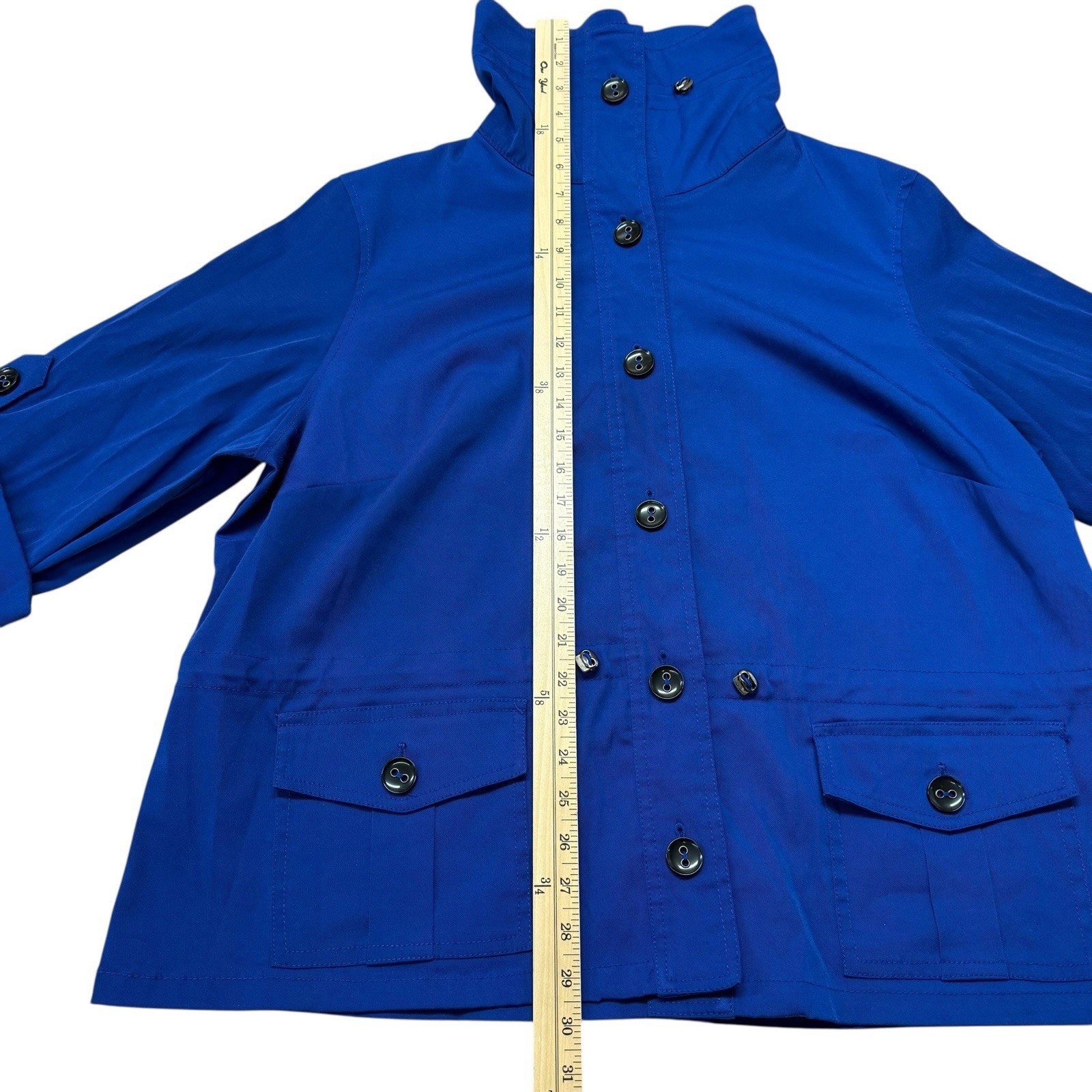 Ruby Rd Women’s Blue Button Front Utility Jacket … - image 2