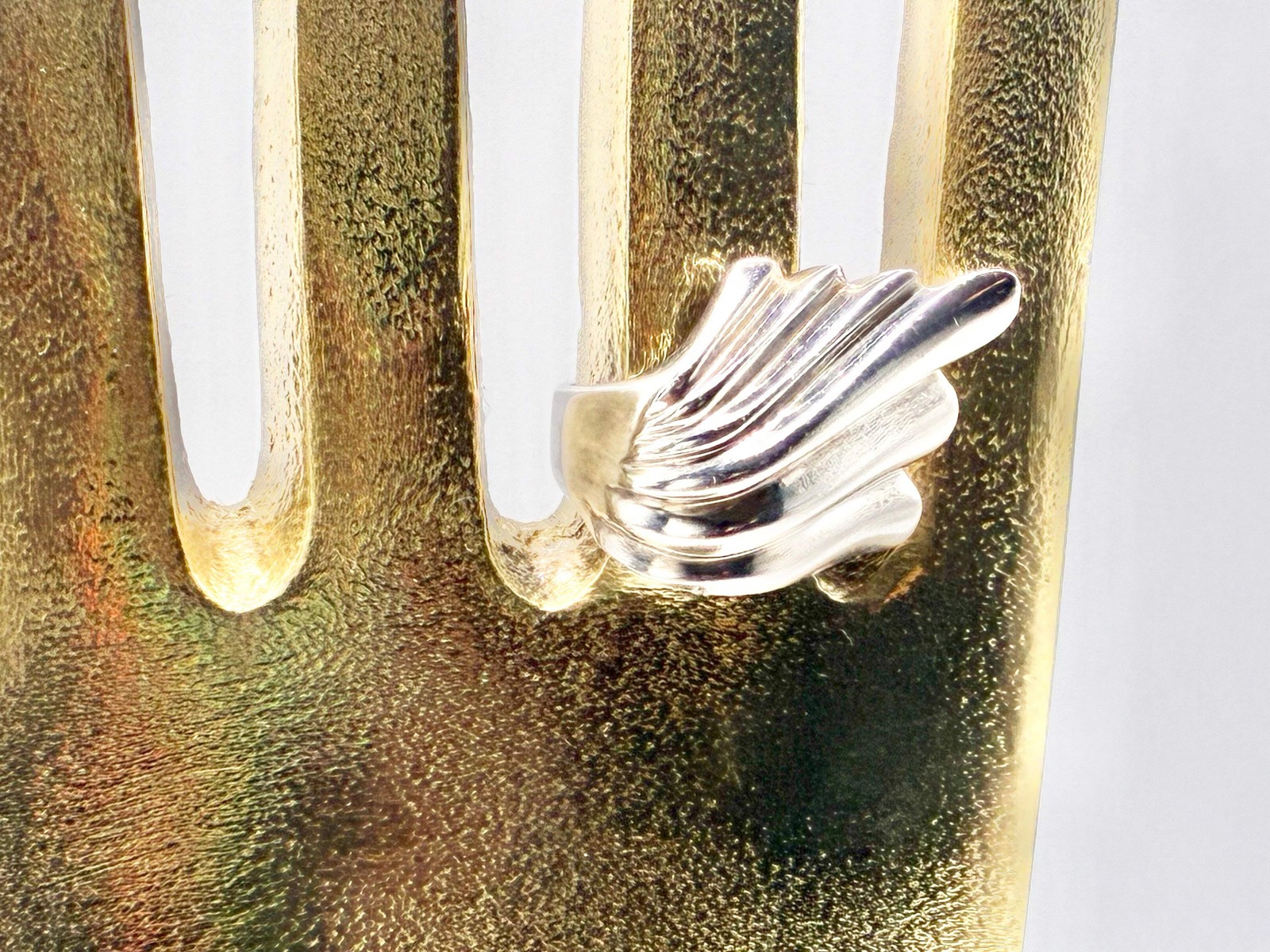 Sterling Silver Sculptural Statement Ring – Size … - image 6