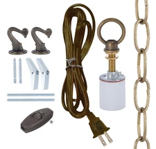 B&P Lamp Swag Lamp Kit for Fabric Shades