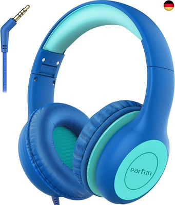 EarFun Kinder Kopfhörer, Kopfhörer Kinder mit Kabel, 85dB Lautstärkenbegrenzer, 