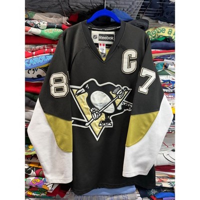 Reebok NHL Pittsburgh Penguins Sidney Crosby 87 Jersey M 50 Black Flight strap