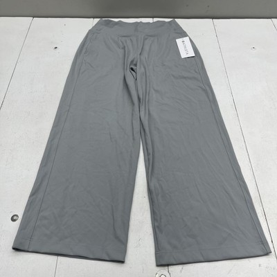 Athleta Pants Womens Large Gray Venice Wide Leg Breathable Wicking Pockets Soft