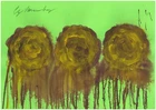 CY TWOMBLY  - oil on original paper of 1990's -