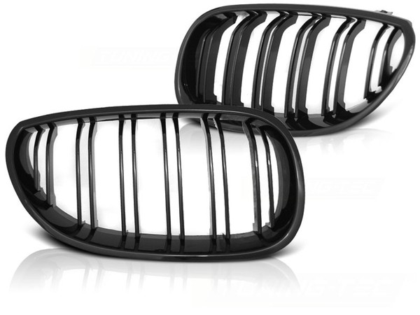 Grill KÜHlergrill Set Passend FüR Bmw E60 E61 5Er Schwarz GlÄNze-image
