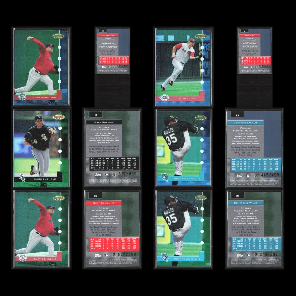 Bowman Serial #'d Lote 50 Cartões de Beisebol Revendedor Atacado Atacado Refrator Esterlina - Imagem 3 de 4