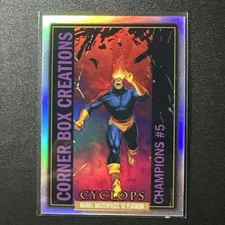 2024 SkyBox Marvel Masterpieces 92 Platinum Rainbow Corner Box #CB-17 Cyclops