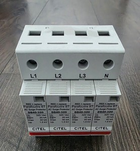 CITEL DS40-320 AC Surge Protector 4-Pole 320Vac 40kA 3-Phase DS44S-320 DIN Rail