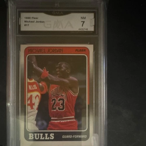 1988 Fleer Michael Jordan #17 GMA 7 Chicago Bulls Basketball Card