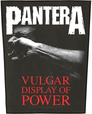Large Pantera Vulgar Display Of Power Sew On Battle Jacket Patch - OFFICIAL
