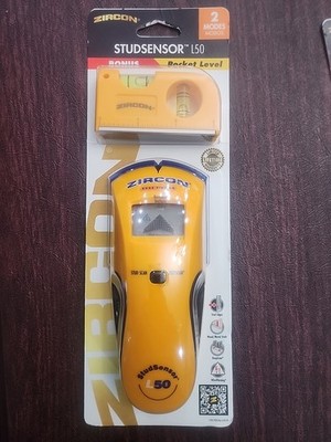 Zircon StudSensor L50 Edge Finding Electronic Stud Finder Sensor w/Pocket Level