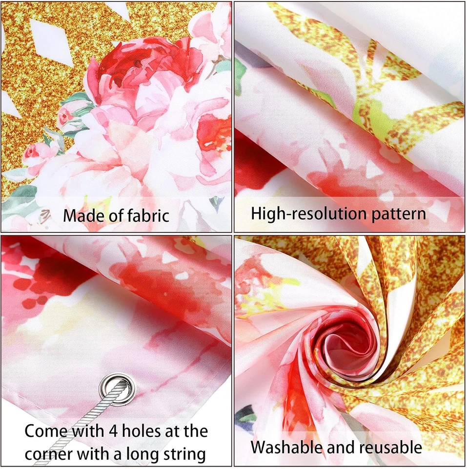 Telón de fondo de baby shower 6x3,6 pies pequeña princesa baby shower decoración de fiesta para Foto 3 de 4