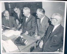 1958 Photo Enrico Cappucci Attorney Edmund Crowley Thomas Wilkinson Strike MA