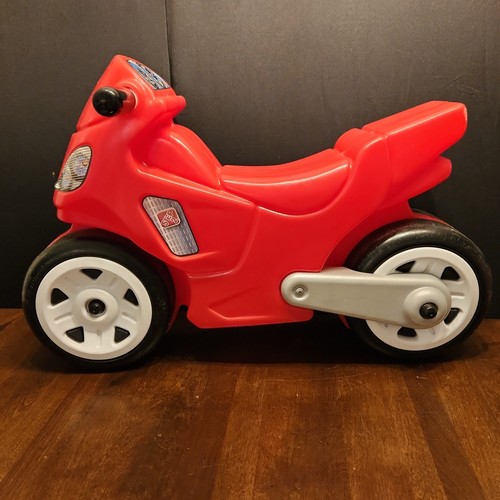 Vintage Step2 Step 2 Two Red Motorcycle Motor Cycle Pretend Play Ride On Toddler