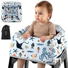 Reusable Baby High Chair Cover with Strap Pads  2-Point Harness, Waterproof ...