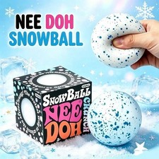 Needoh Snow Ball Crunch Squishy Fidget Sensory Toy Anxiety Relief