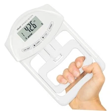 Grip Strength Tester - Hand Grip Dynamometer - Handheld Digital Grip White
