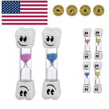 Smile Tooth 2 Minute Sand Timer Assorted Colors 2 Pack