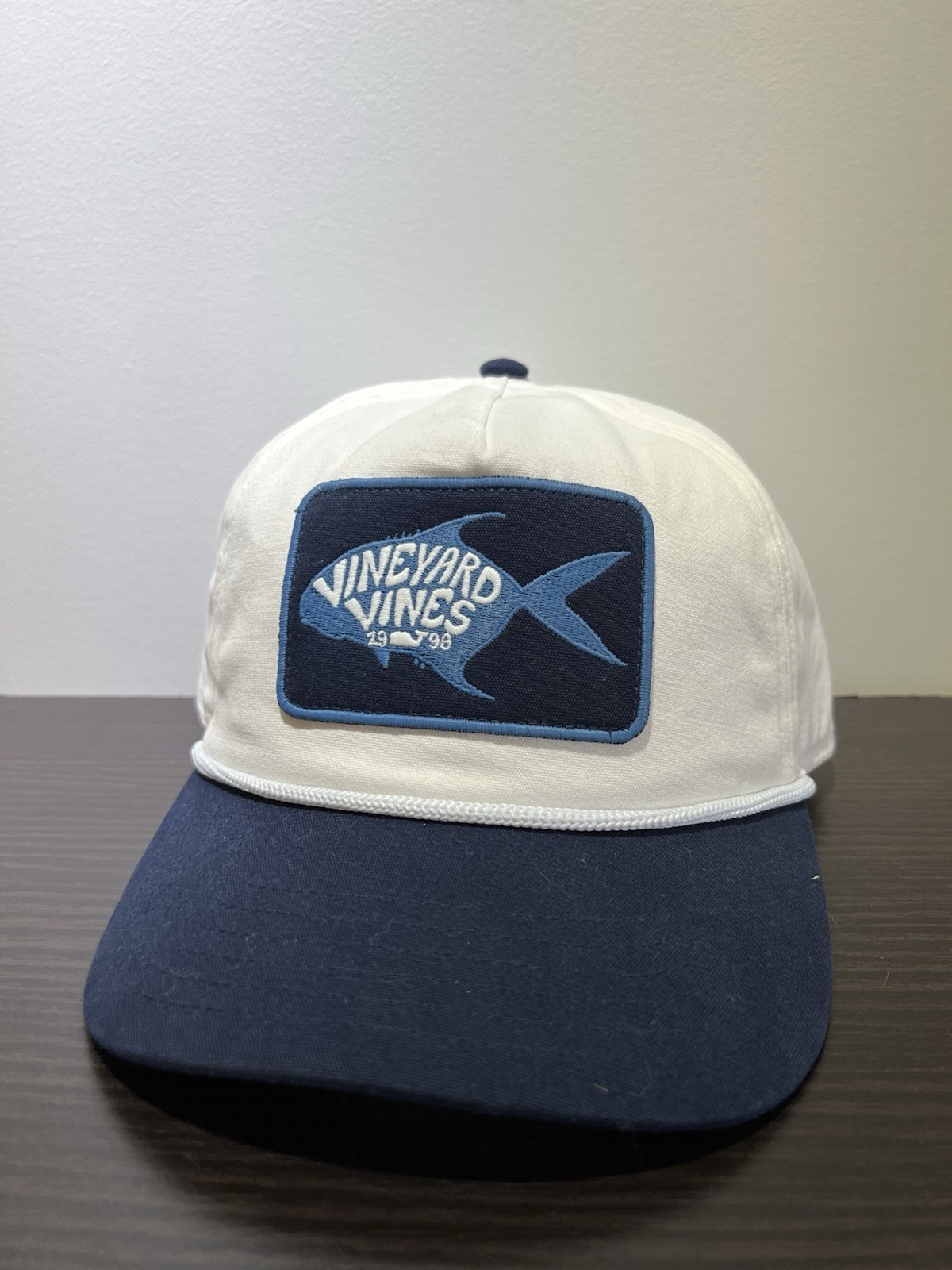 Vineyard Vines Hat Fish Patch Logo Ripstop Adjust… - image 1