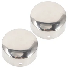 2pcs Handrail End Caps Handrail Round End Caps Stainless Steel Plugs for Round