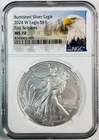 2024 Silver Eagles NGC MS-70 W First Releases Burnished Silver Eagle