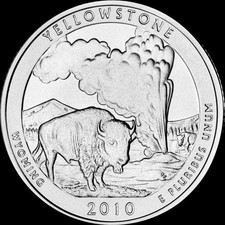 2010 D Yellowstone National Park Quarter Wyoming "Brilliant Uncirculated" ATB