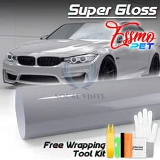 ESSMO PET Super Gloss Shark Gray Car Vehicle Vinyl Wrap Decal Sheet Like Paint