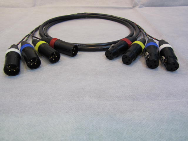 Canare MR202-4AT 4 Channel Balanced Studio Snake Cable, XLR Male