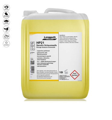 Langguth HP21 Sanolin Schaumseife 10 L Cremeseife parfümiert tierversuchsfrei