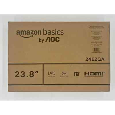 23.8 inch Amazon Basics Monitor w/ AOC Tech, FHD 1080P, 75 hz, built in speakers