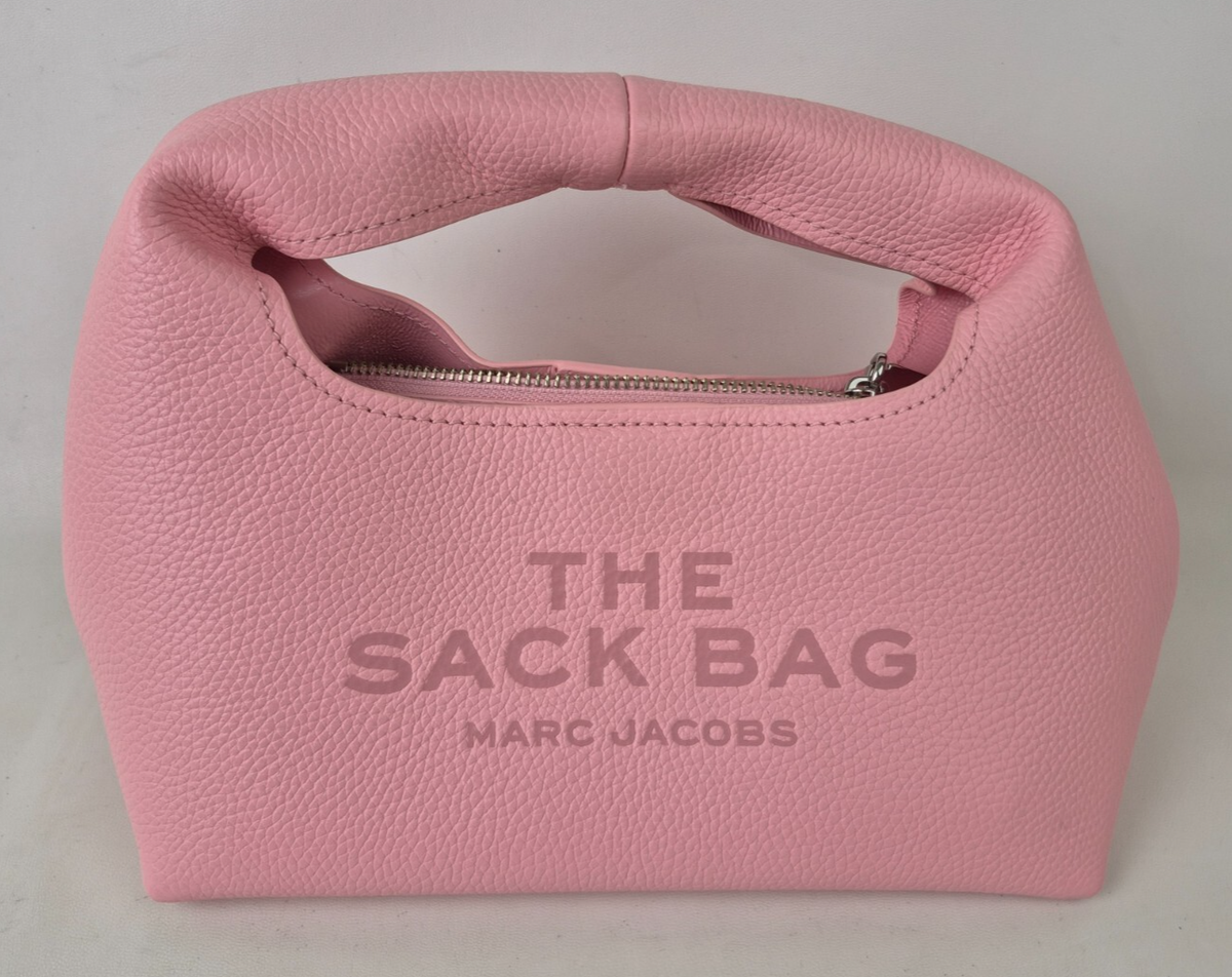 Marc Jacobs Women's Ribbon Pink The Mini Sack Leather Top Handle