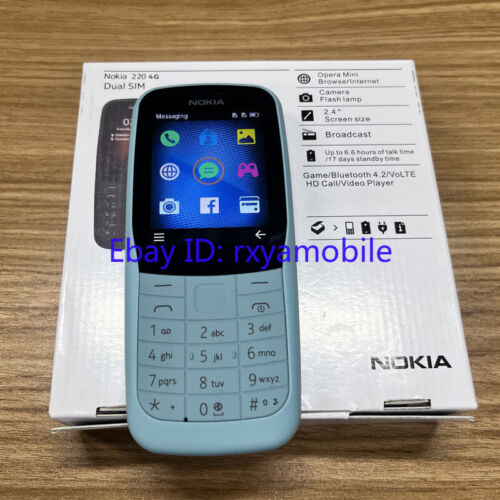 Nokia 220 4G FM radio Bluetooth 0.3MP 24MB 16MB RAM Unlocked cell Phone Dual SIM - 第 3/23 張圖片