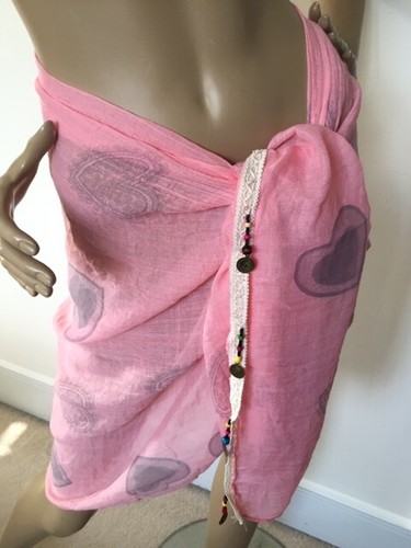 SCIARPE SARONG DA DONNA NUOVE REALIZE ITALY ESTIVE SPIAGGIA GRANDI TAGLIA UNICA - Foto 7 di 21