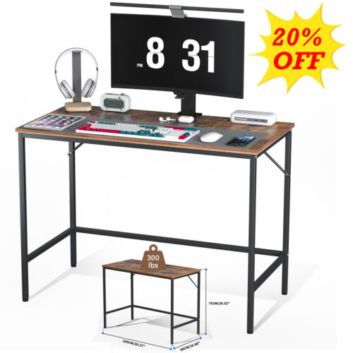 Computer Desk Workstation Home Office Pc Storage Writing Study Adjust Foot Pads