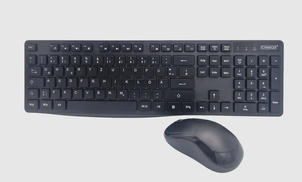 Tastatur und Maus Set kabellos RTMS0100 schwarz 2,4GHz DE Layout QUERTZ Funk