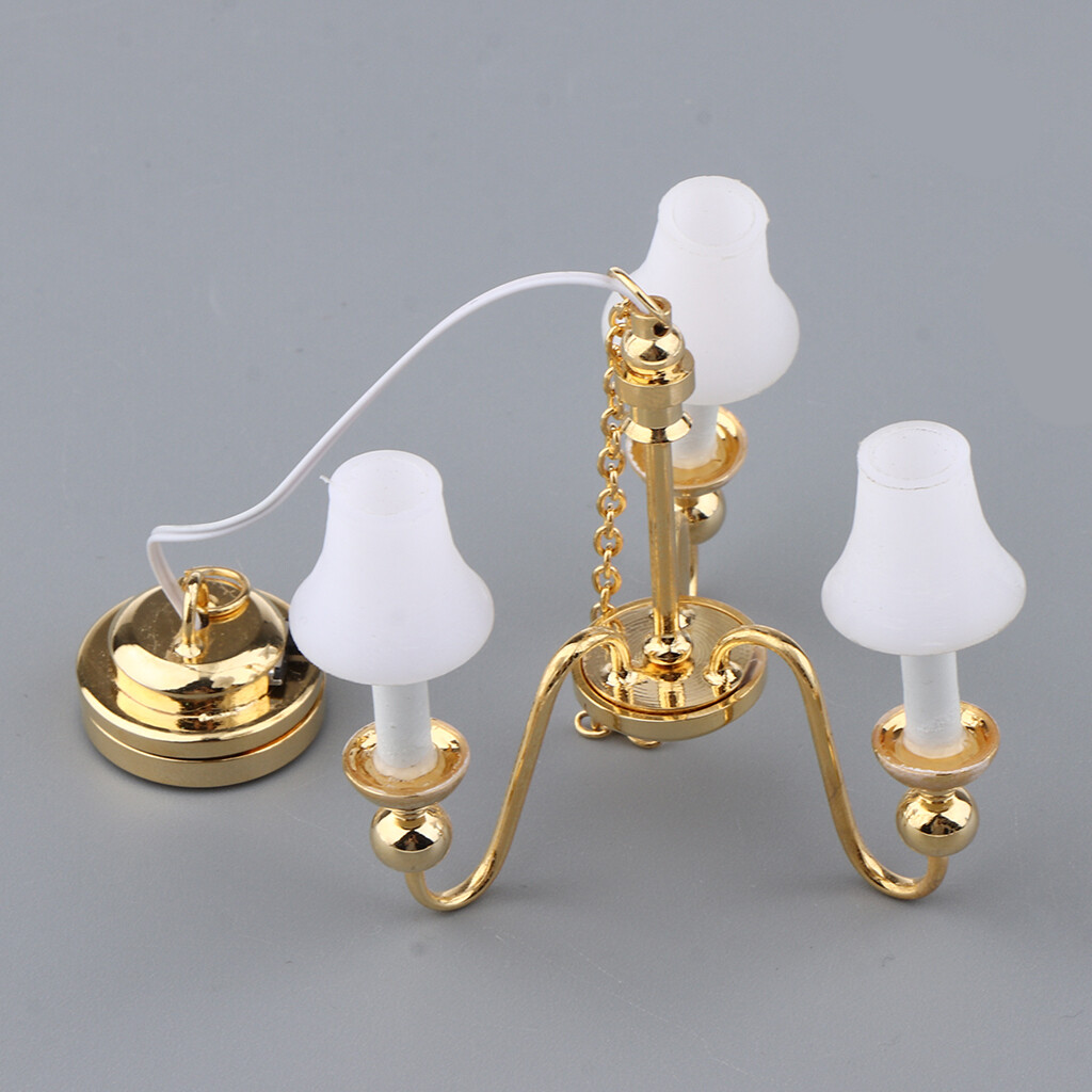 112 Dollhouse Miniature Ceiling Lamp LED light Battery Operated Lamp