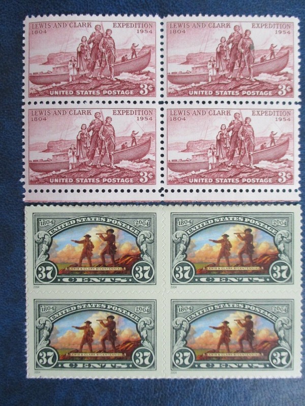 Lewis & Clark Expedition (sesquicentennial and bicentennial)  #1063 & 3854