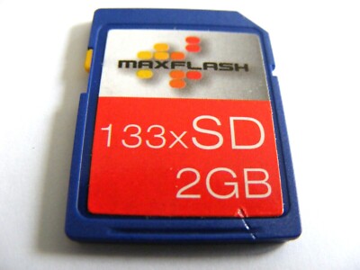 2GB SD Card 133x ( 2 GB Secure Digital Card ) MAXFLASH gebraucht