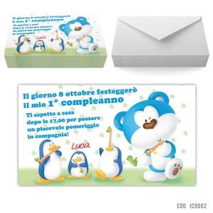 Dettagli Su Inviti Di Compleanno Bimbo Personalizzati Buste Stampa Alta Qualità Cod Ic0002
