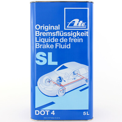 Original Ate Bremsflüssigkeit 5 Liter SL DOT4 SAE J1703, J1704 ISO 4925 Dot 4