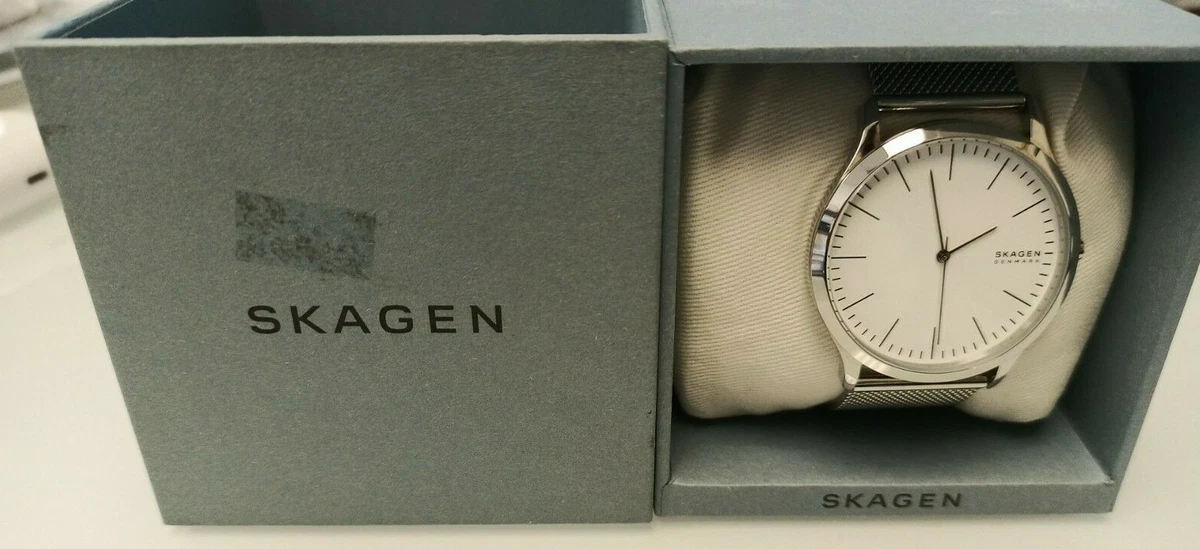 Skagen Men s Stainless Steel Denmark White Dial Watch SKW6565 Used