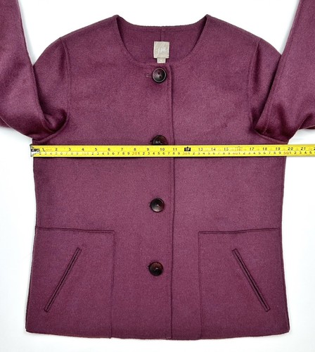 Giacca Jill taglia S miscela lana non foderata cappotto corto oversize morbido - Foto 6 di 12